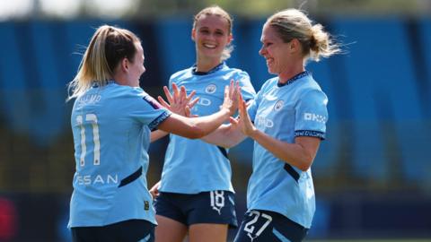 Manchester City celebrate a goal