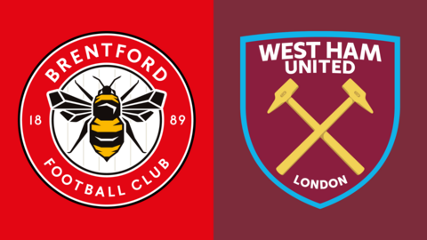 Brentford and West Ham United club badges