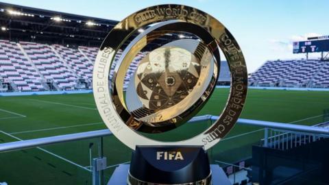 The new Fifa Club World Cup trophy.