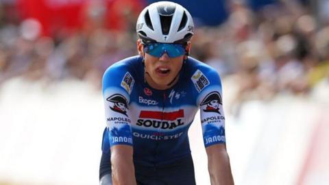 Paul Magnier riding in the Tour of Britain 