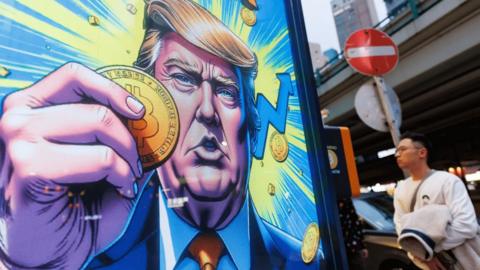 Trump bitcoin mural 