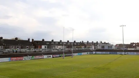 A general view inside the stadium prior to the Betfred Challenge Cup match between Featherstone Rovers and Hull FC at Millennium Stadium on April 10, 2021
