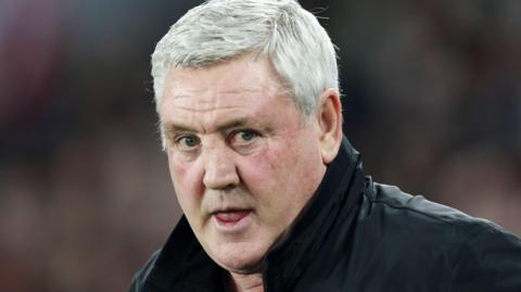 Steve Bruce on the touchline