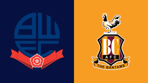 Bolton Wanderers and Bradford City club crests