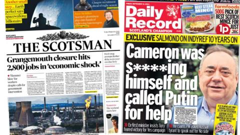 Scotland's papers: 13 September