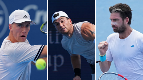 Jan Choinski, Jack Draper and Cameron Norrie playing at the Cincinnati Open in 2026