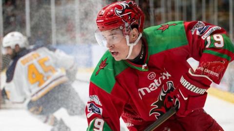 Ryan Barrow in action for Cardiff Devils