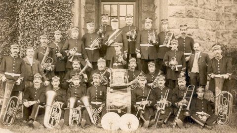 Band Cyfarthfa yn 1850