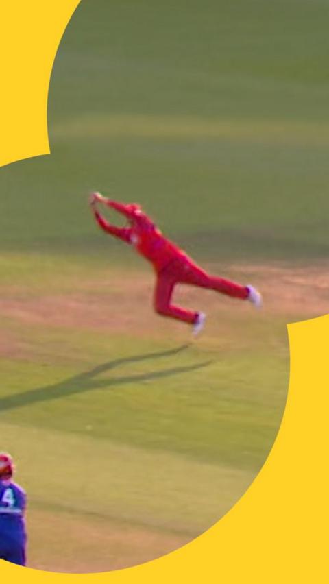 Joe Root dives to make a catch