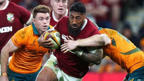 Bundee Aki in action for the British and Irish Lions