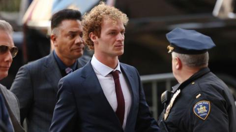 Daniel Penny arrives for his trial at Manhattan Criminal Court on 03 December, 2024 in New York City