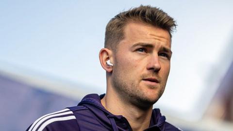 Manchester United defender Matthijs de Ligt arriving at Crystal Palace on 30 November