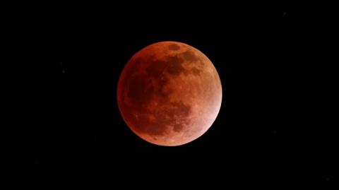 Blood moon in Nairobi, Kenya.