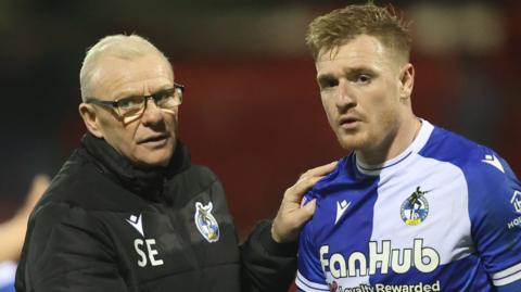 Bristol Rovers manager Steve Evans after the 1-1 draw at Crewe