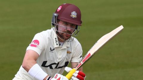 Rory Burns acknowledges his century score