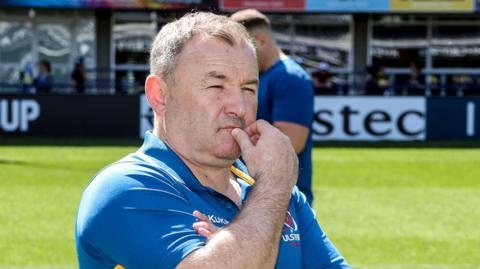 Richie Murphy watches on at the Stade Marcel Michelin