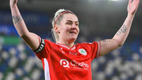 Vicky Carleton celebrates