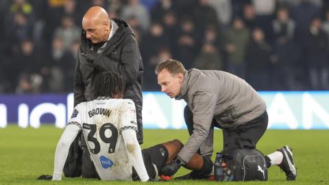 Dajaune Brown receives treatment against Sunderland