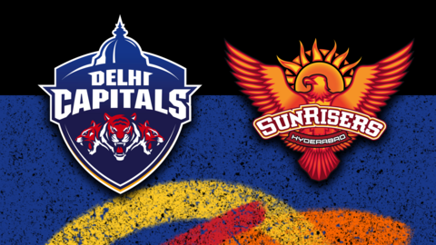 Delhi Capitals v Sunrisers Hyderabad badge graphic