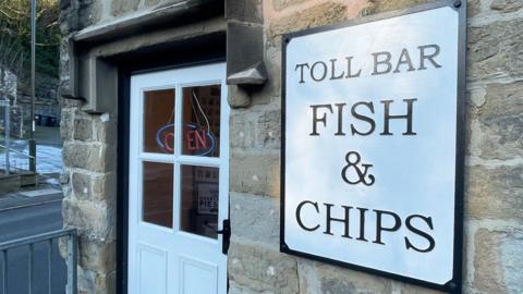 The entrance to Toll Bar Fish & Chips