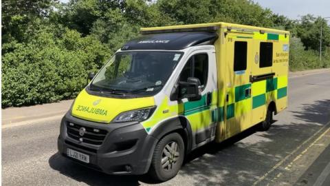 The modified Fiat Ducato ambulance which some staff have been unable to fir into properly