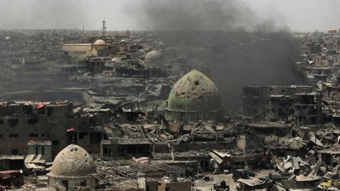 Scene of destruction in Mosul