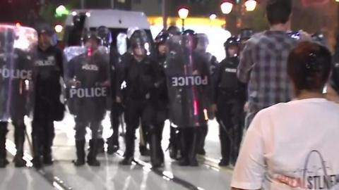 Police with riot shields