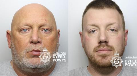 Stewart Jones (chwith) a Thomas Ashford