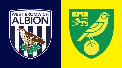 West Bromwich Albion and Norwich City's club badges