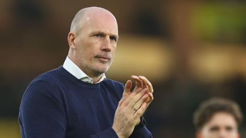Philippe Clement claps Norwich fans