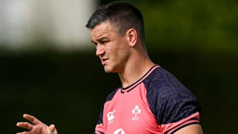 Johnny Sexton pictured during an Ireland training session