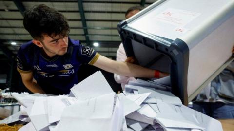 The opening of ballot boxes 