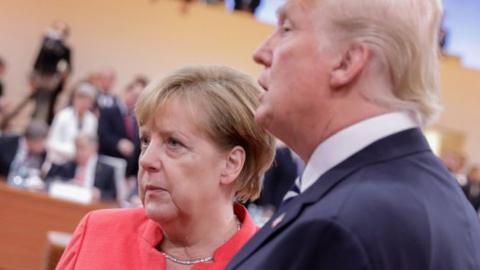 Angela Merkel and Donald Trump