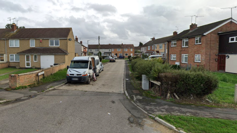 Entrance to Sackville Close in Swindon