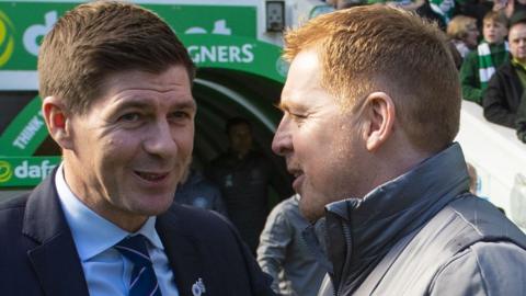 Steven Gerrard and Neil Lennon