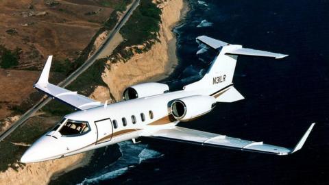 A Learjet 31A In Flight