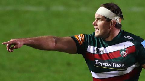 Ryan Bower in action for Leicester Tigers