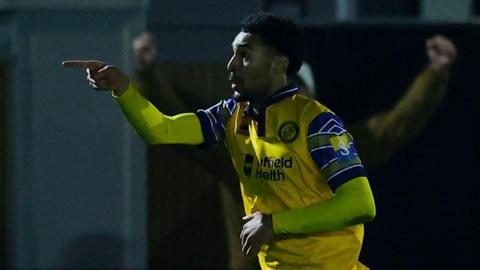 Louis Flower celebrates scoring