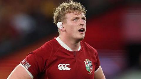 Jac Morgan of the British & Irish Lions looks on during the second test of the series between Australia Wallabies and British & Irish Lions at the Melbourne Cricket Ground on July 26, 2025 in Melbourne, Australia.