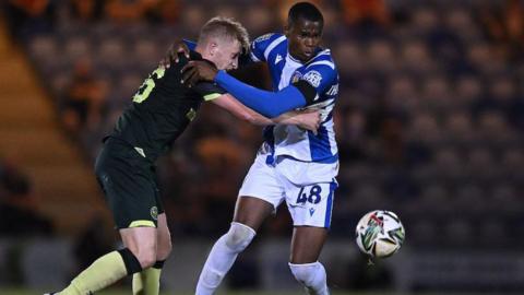 Bradley Ihionvien in action for Colchester