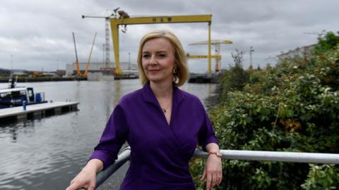 Liz Truss visited Belfast during the Conservative Party leadership contest last month