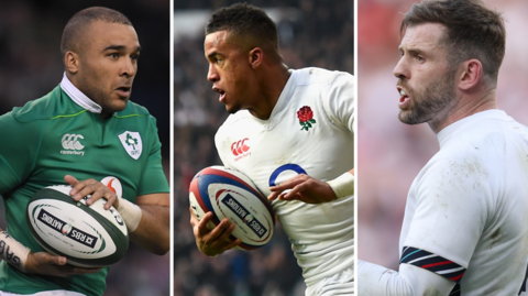 Simon Zebo, Anthony Watson and Elliot Daly