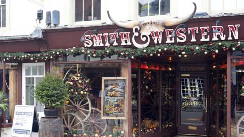 Smith & Western in Horsham. A Wild West themed restaurant.