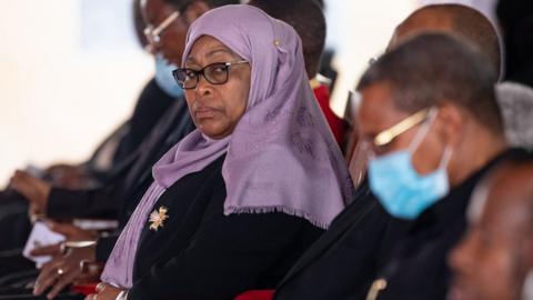 President Samia Suluhu Hassan in Chato, Tanzania, 26 March