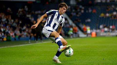 Alex Williams in action for West Brom during there EFL Cup tie against Derby in August 2025