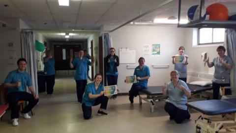 Staff at NHS Fife posted pictures with messages thanking the public for its support