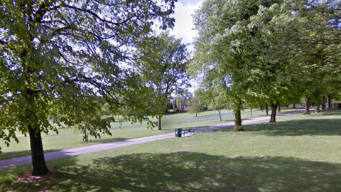 Google street view of park in Sutton in Ashfield