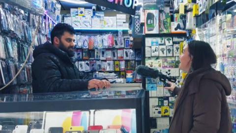 Shopkeeper is confronted by BBC journalist in vape shop