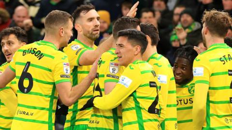 Norwich City celebrate