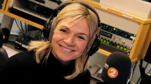 Zoe Ball in the 鶹Լ Radio 2 studios, pictured in 2019